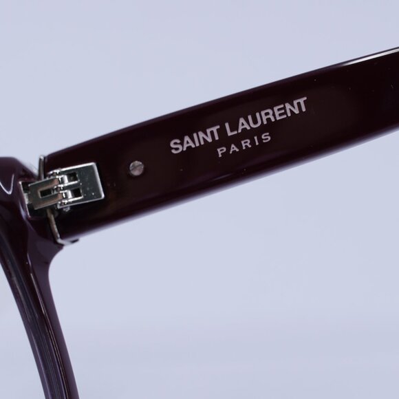 🕶️ New Saint Laurent SLM33 006 Eyeglasses - Burgundy Frame 53mm - Picture 10 of 12